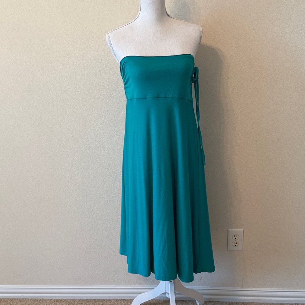 Alpine Design Strapless Turquoise Dress